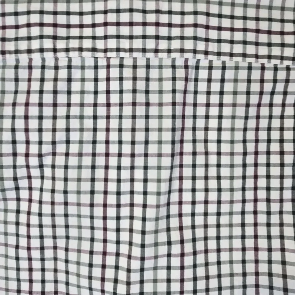 J. Crew Button Down Shirt Slim Fit Mens XL Beige Green Red Check Plaid Cotton